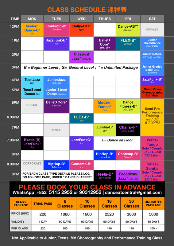 CLASS SCHEDULE